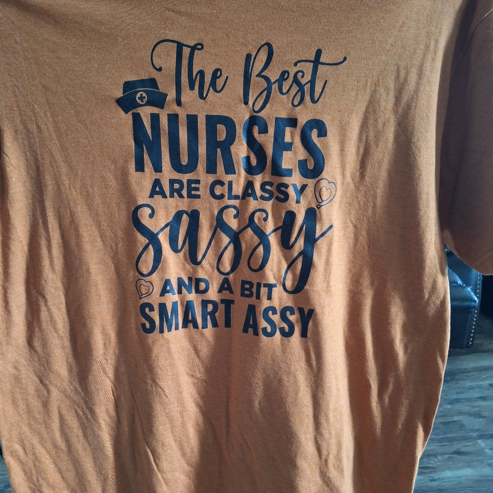 Tultex Brown Graphic T-Shirt